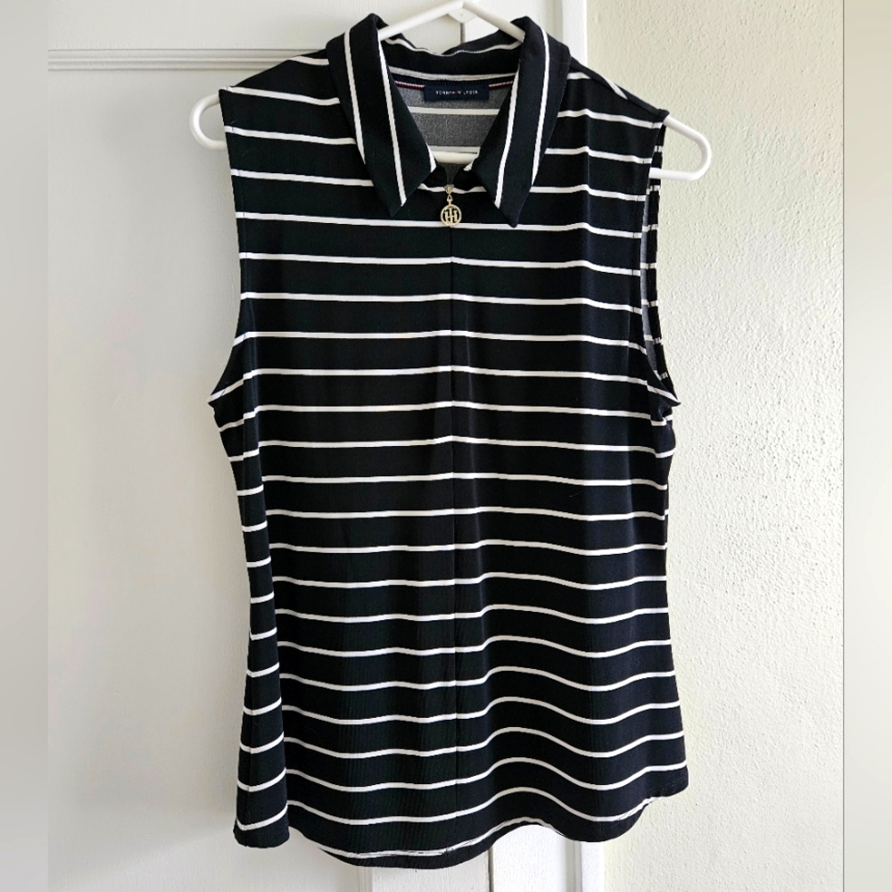 Tommy Hilfiger sleeveless quarter zip top